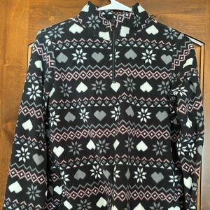 Black pattern sweatshirt halfzip. Feel free to ask for more pictures/information